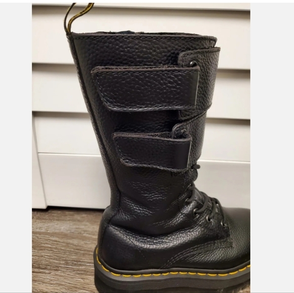 💥SOLD Dr Martens Jagger Quad Black Platform Boots Womens 6 EUC - Picture 10 of 13